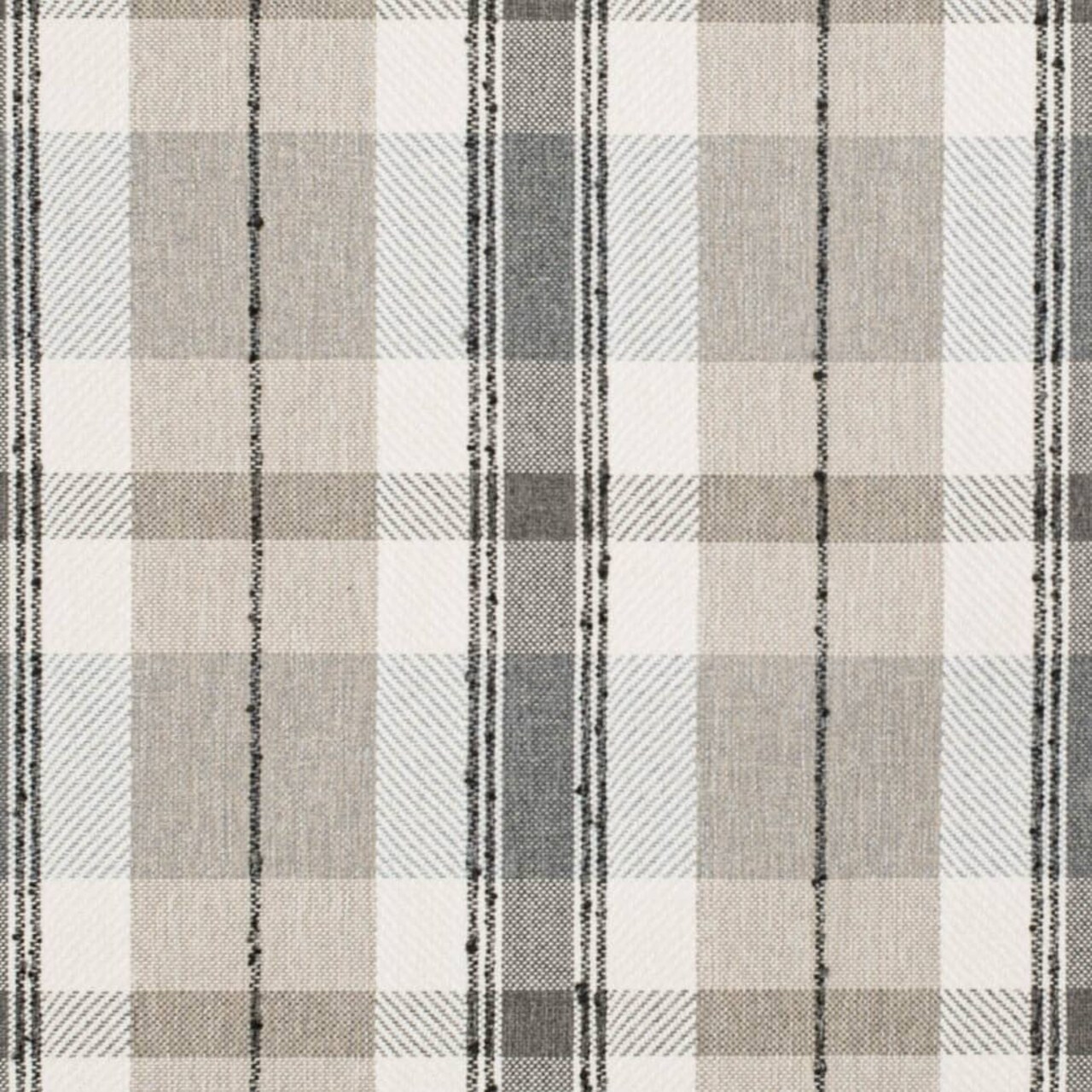 Cinder - Beige & Taupe,Grey & Silver Plaid Upholstery Fabric 54 Inches"